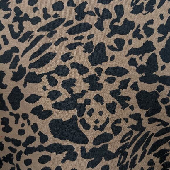 Socialite Brown & Black Animal Print Cropped Crewneck Sweatshirt Size S - Picture 5 of 7